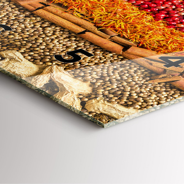 Horloge murale carrée 'Des rangées d''épices'