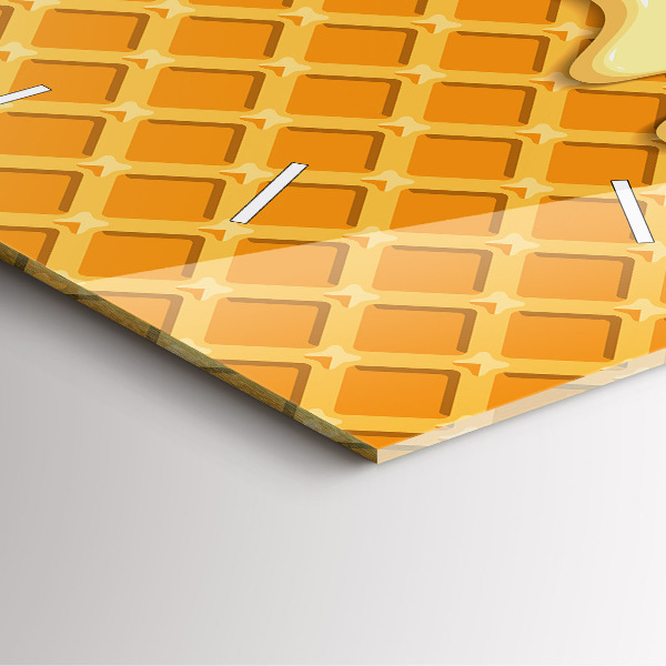 Horloge murale carrée Gaufre et glace