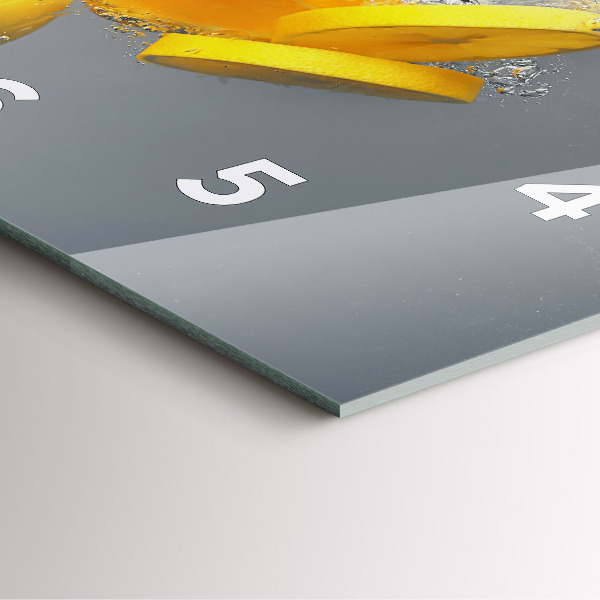 Horloge murale carrée 'Agrumes dans l''eau'