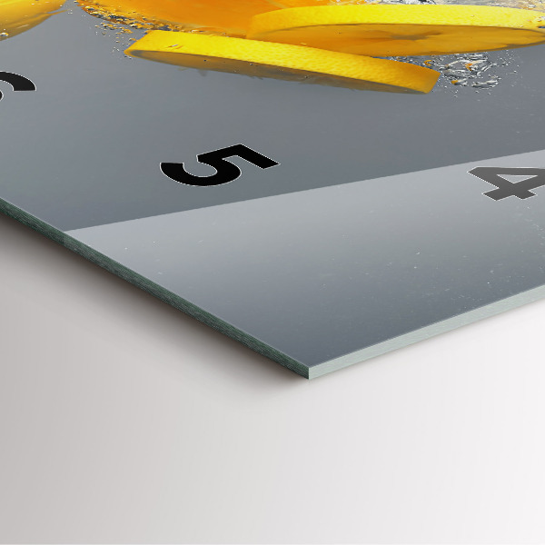 Horloge murale carrée 'Agrumes dans l''eau'