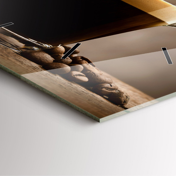 Horloge murale carrée Une tasse de café