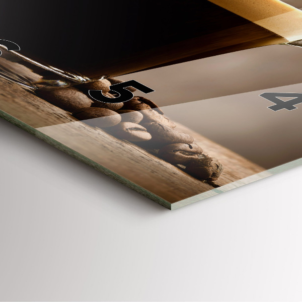 Horloge murale carrée Une tasse de café