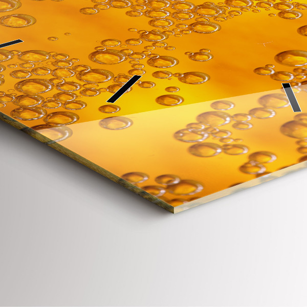 Horloge murale carrée Bière avec mousse