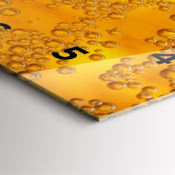 Horloge murale carrée Bière avec mousse