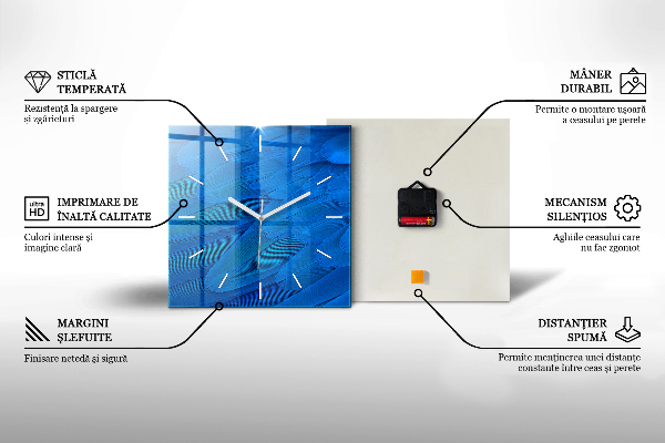 Horloge murale carrée 'du jus d''orange'