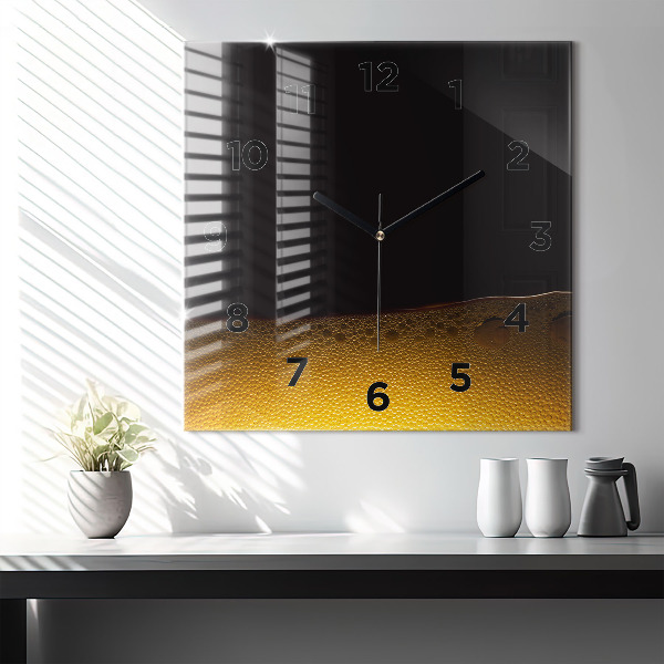 Horloge murale carrée 'du jus d''orange'