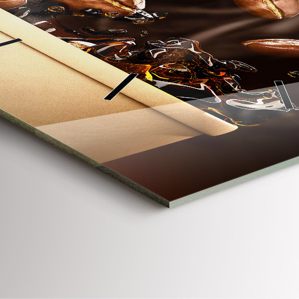 Horloge murale carrée Café chaud