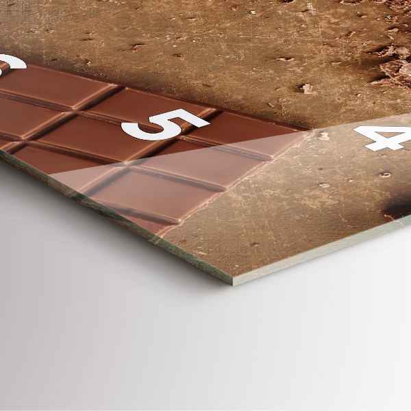 Horloge murale carrée Barres de chocolat