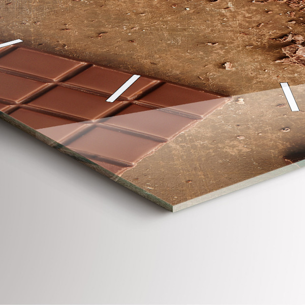 Horloge murale carrée Barres de chocolat