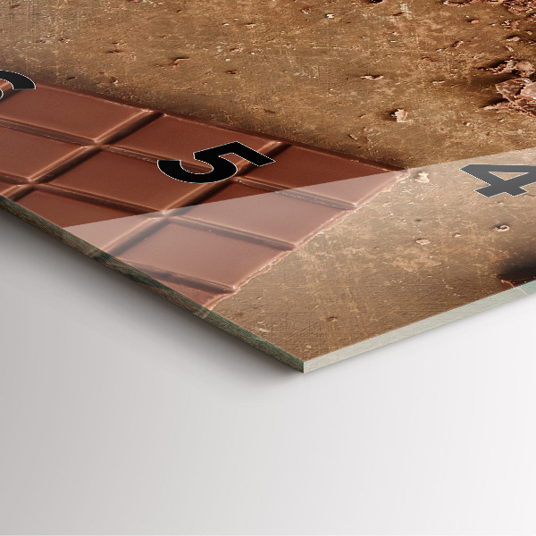 Horloge murale carrée Barres de chocolat