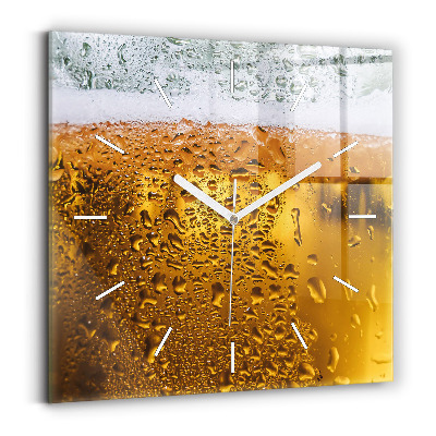 Horloge murale carrée Une chope de bière