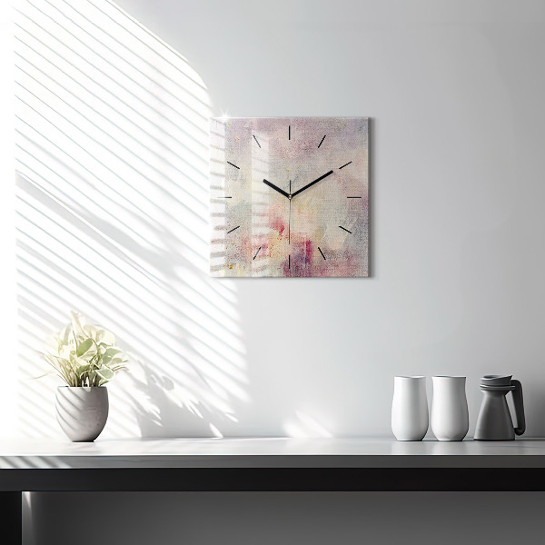 Horloge carrée en verre Abstraction peinte