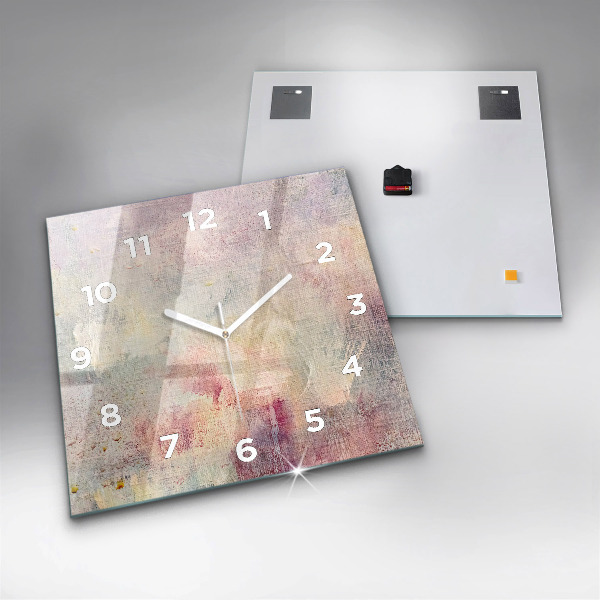 Horloge carrée en verre Abstraction peinte
