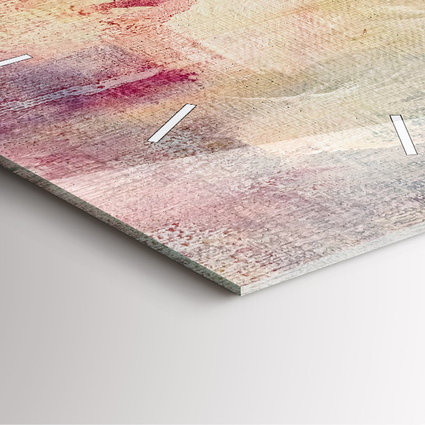 Horloge carrée en verre Abstraction peinte