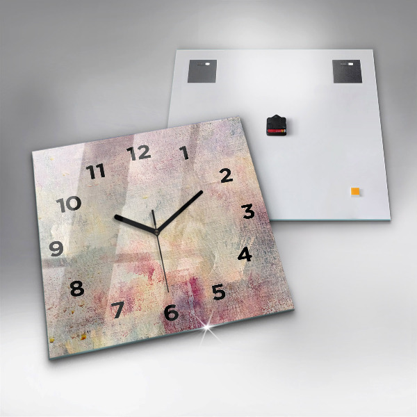 Horloge carrée en verre Abstraction peinte