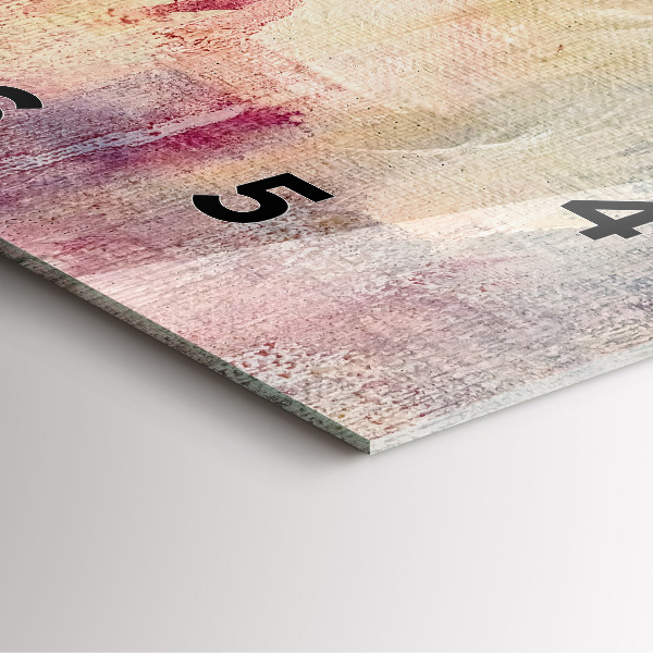 Horloge carrée en verre Abstraction peinte