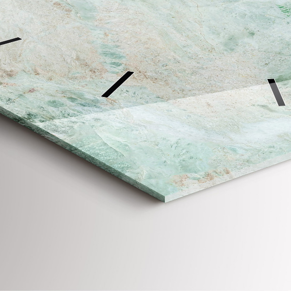 Horloge carrée en verre Texture de pierre de marbre