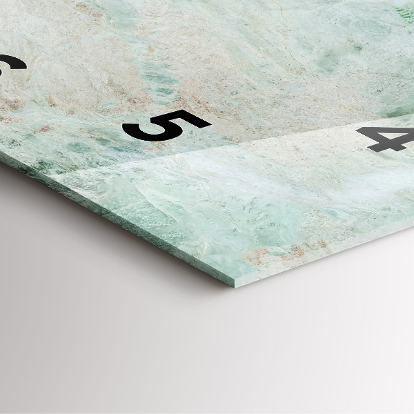 Horloge carrée en verre Texture de pierre de marbre