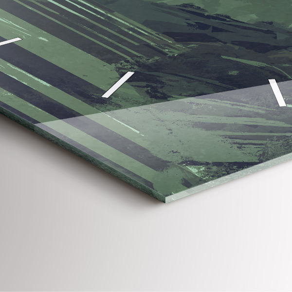 Horloge murale carrée Samouraï dans la forêt