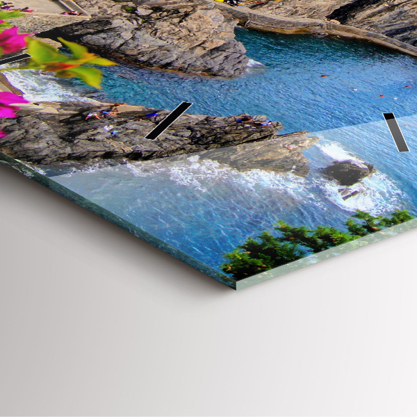 Horloge murale carrée Côte des Cinque Terre