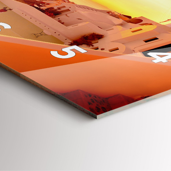 Horloge murale carrée Vieux moulin à vent à Santorin