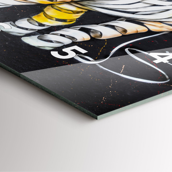 Horloge murale carrée Rhinocéros abstrait