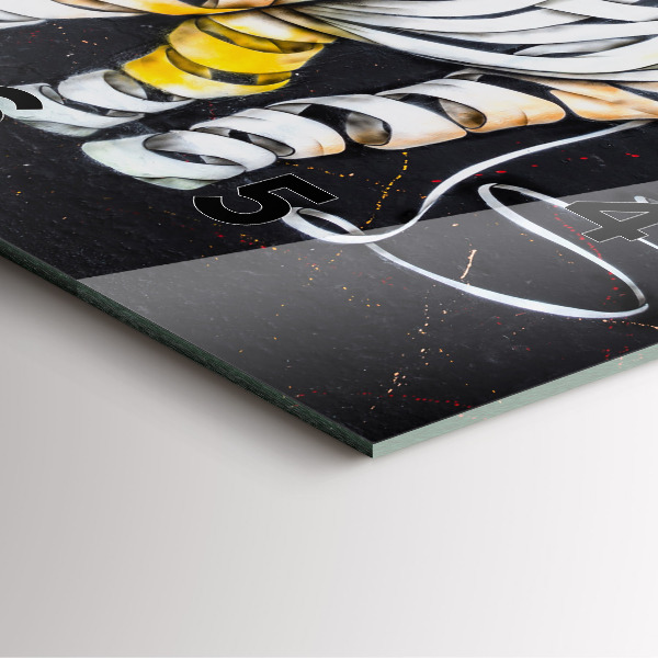 Horloge murale carrée Rhinocéros abstrait