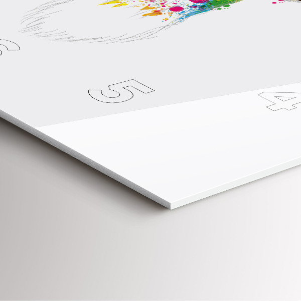 Horloge murale carrée Tête de cerf colorée