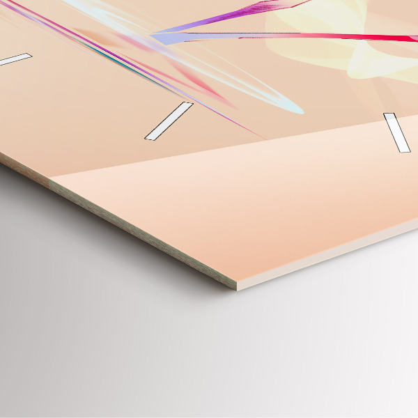 Horloge carrée en verre Illustration de flamant rose