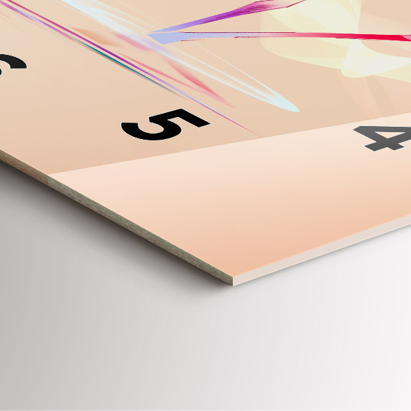 Horloge carrée en verre Illustration de flamant rose