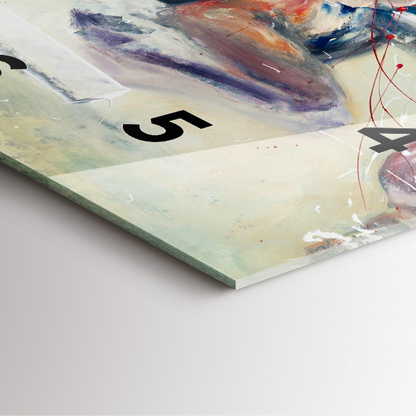 Horloge murale carrée Illustration de chevaux au galop