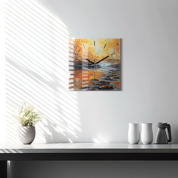 Horloge murale carrée Art artistique