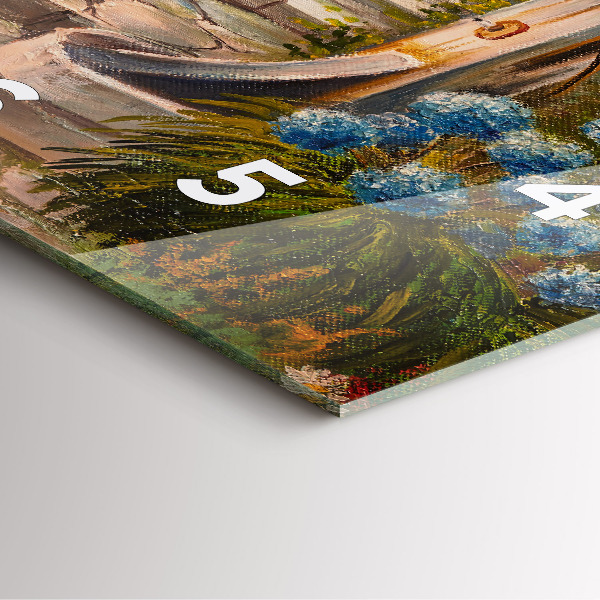 Pendule carrée en verre 'Composition de l''huile dans la forêt'