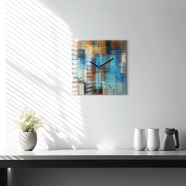 Pendule carrée en verre Fond coloré - abstrait