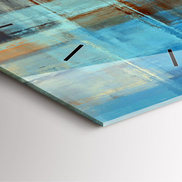 Pendule carrée en verre Fond coloré - abstrait