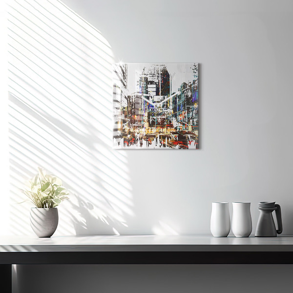 Horloge carrée en verre La ville de New York