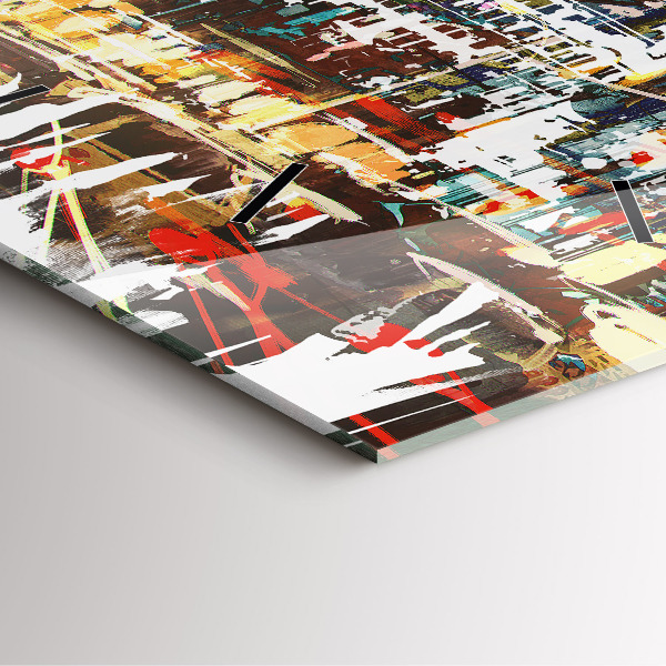 Horloge carrée en verre La ville de New York