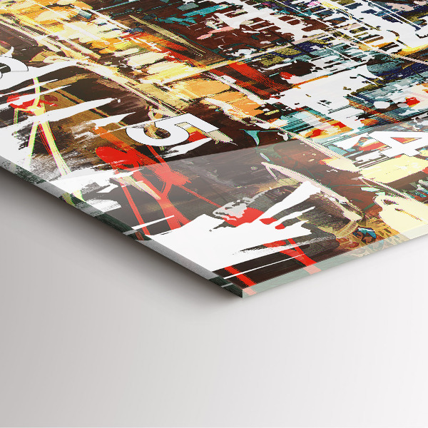 Horloge carrée en verre La ville de New York