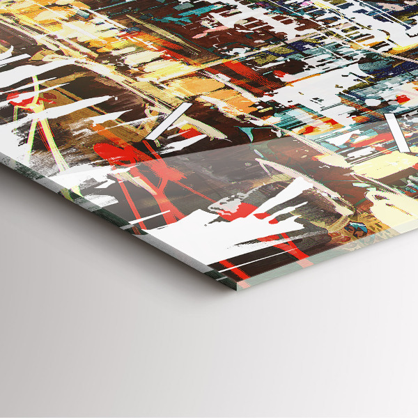 Horloge carrée en verre La ville de New York