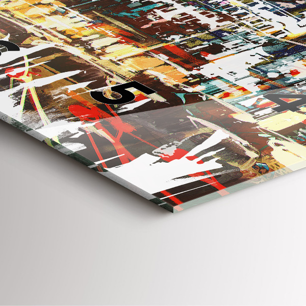 Horloge carrée en verre La ville de New York