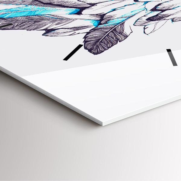 Horloge carrée en verre 'Imitation d''ailes d''oiseaux'