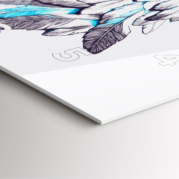 Horloge carrée en verre 'Imitation d''ailes d''oiseaux'