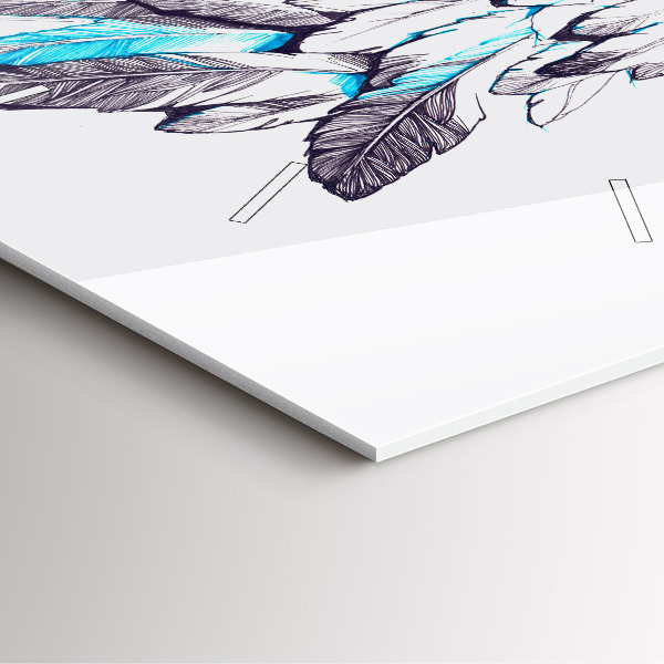 Horloge carrée en verre 'Imitation d''ailes d''oiseaux'