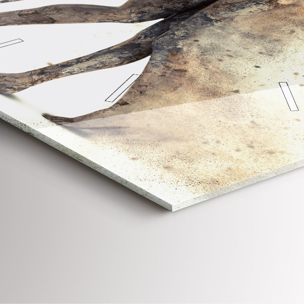 Horloge carrée en verre Personnes abstraites sable