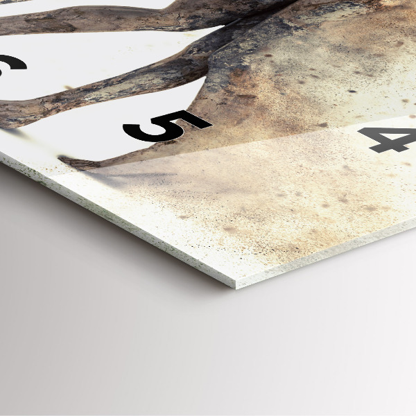 Horloge carrée en verre Personnes abstraites sable