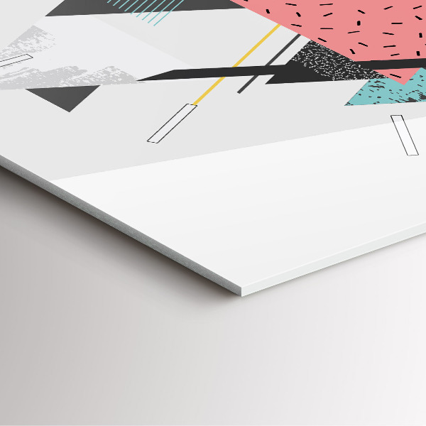 Horloge carrée en verre Motif géométrique