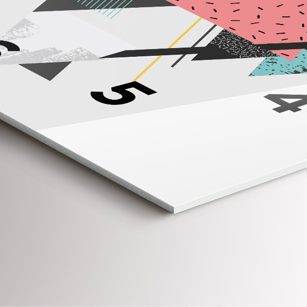 Horloge carrée en verre Motif géométrique