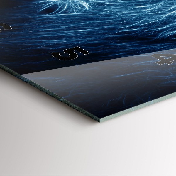 Horloge carrée en verre Lion sauvage