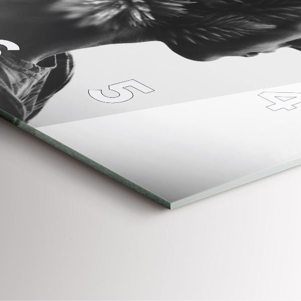 Horloge carrée en verre 'Portrait d''une femme'