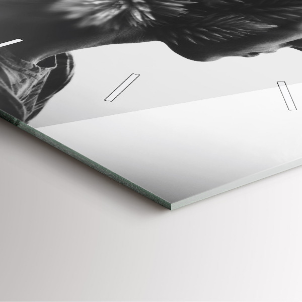 Horloge carrée en verre 'Portrait d''une femme'